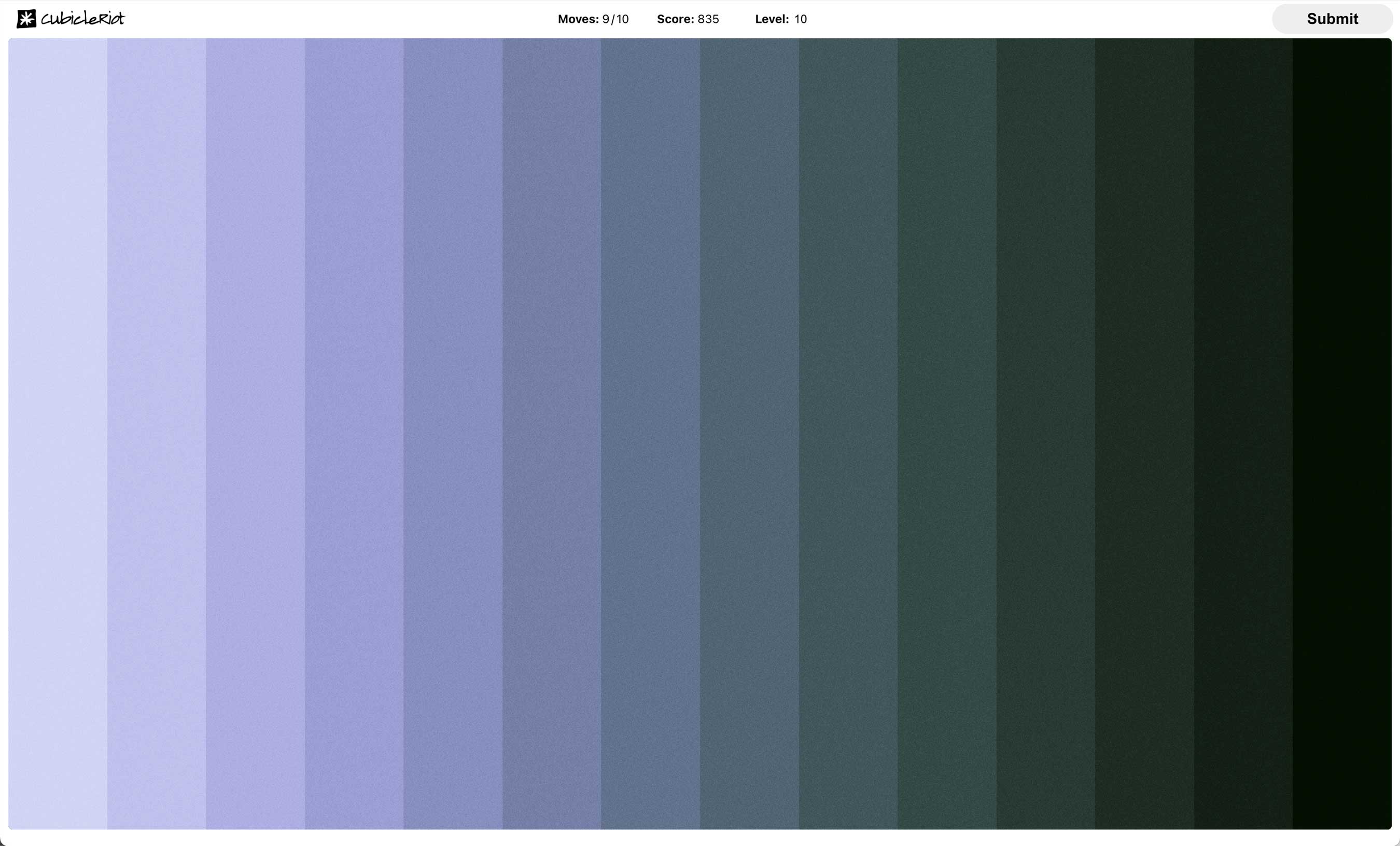 Gradient Game meditative color sorting game screenshot